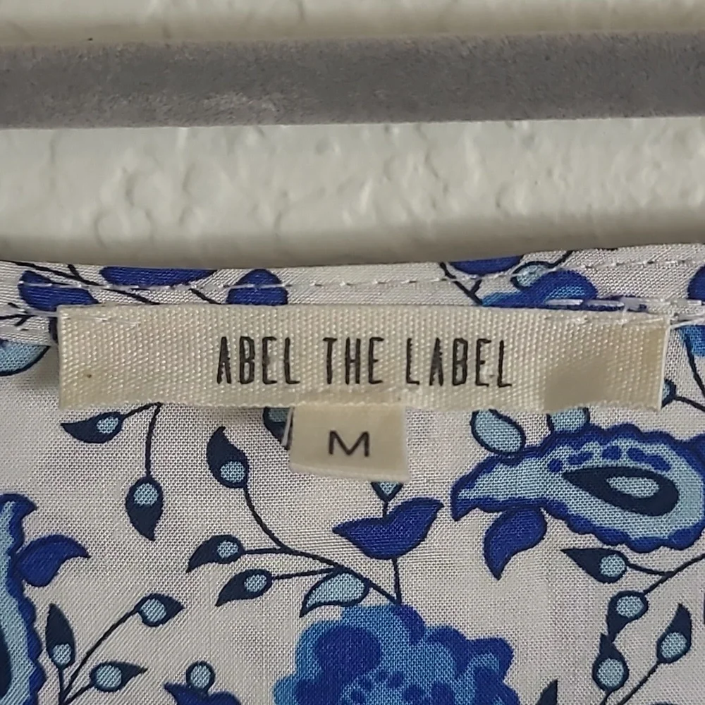 Abel the Label Wild Bloom Tiered Flowy Boho Floral Maxi Blue Floral Size M - Picture 4 of 9